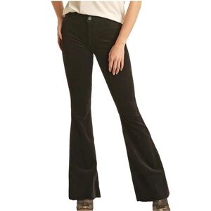 Black Flared Corduroy Pants
